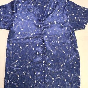 Starry Sky Blue Nightgown by Morgan Taylor Intimates in Silky Smooth Material